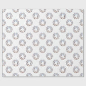 Preppy Coastal Oyster Bow Krans Kerstmis Cadeaupapier (Vlak)