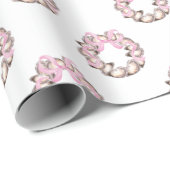 Preppy Coastal Oyster Bow Krans Kerstmis Cadeaupapier (Rol Hoek)