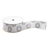 Preppy Coastal Oyster Bow Krans Kerstmis Grosgrain Lint (Spoel)