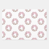 Preppy Coastal Oyster Bow Krans Kerstmis Inpakpapier Vel (Voorkant 2)