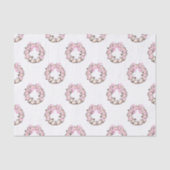 Preppy Coastal Oyster Bow Krans Kerstmis Tissuepapier (Voorkant)