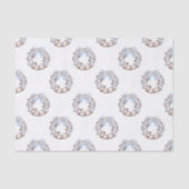 Preppy Coastal Oyster Bow Krans Kerstmis Tissuepapier (Voorkant)