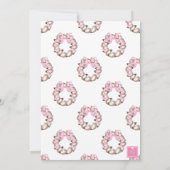 Preppy Coastal Oyster Bow Wreath Christmas Party Kaart (Achterkant)