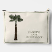 Preppy Coastal Palm Tree Monogram Etui (Achterkant)