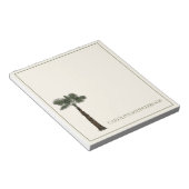 Preppy Coastal Palm Tree Personalized Notitieblok (Schuin)