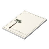Preppy Coastal Palm Tree Personalized Notitieblok (Linkerzijde)