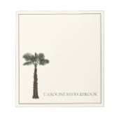 Preppy Coastal Palm Tree Personalized Notitieblok (Voorkant)