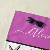 Preppy Coastal Pink Sand Starfish Strandlaken (In situ)