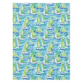 Preppy Coastal Sailboats Tafelkleed