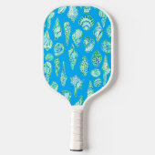 Preppy Coastal Sea Shells aan de blauwe kust Pickleball Paddle (Achterkant)