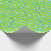 Preppy Coastal Sea Shells aan de Lime Green Seasid Cadeaupapier (Hoek)