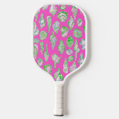 Preppy Coastal Sea Shells aan de Roze Kust Pickleball Paddle (Achterkant)