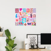 preppy collage poster (Thuiskantoor)