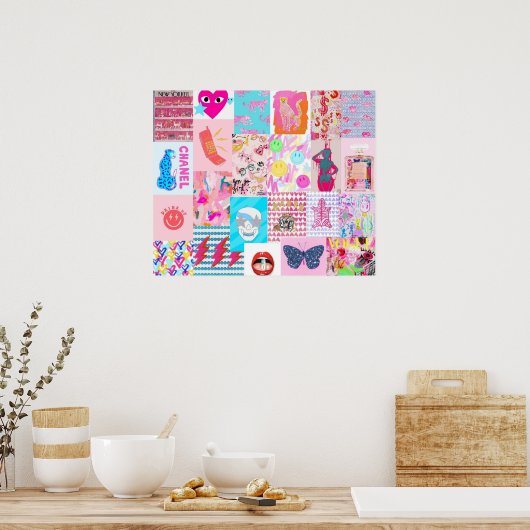 preppy collage poster (Keuken)