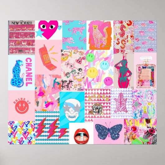 preppy collage poster (Voorkant)