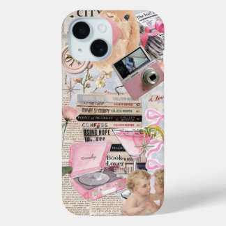 Preppy Collage, Trendy Zomer Collage Hoestelcase iPhone 15 Case