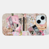 Preppy Collage, Trendy Zomer Collage Hoestelcase Case-Mate iPhone Case (Achterkant (horizontaal))