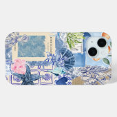 Preppy Collage, Trendy Zomer Collage Telefoon Case (Achterkant (horizontaal))