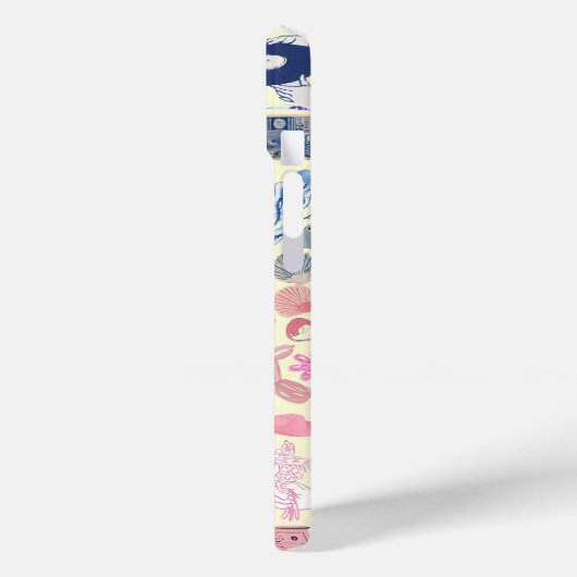 Preppy Collage, Trendy Zomer Collage Telefoon Case (Achterkant / Links)