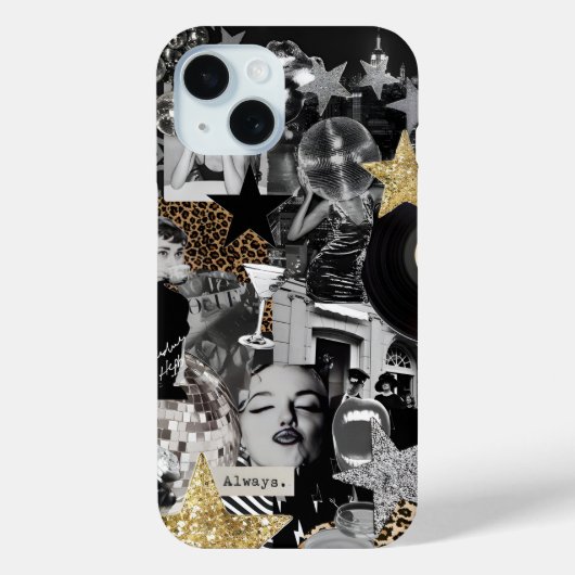 Preppy Collage, Trendy Zomer Collage Telefoon Case (Achterkant)