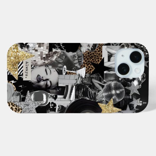 Preppy Collage, Trendy Zomer Collage Telefoon Case (Achterkant (horizontaal))