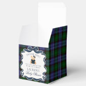 Preppy Coquette Bow Bear Baby Shower Favor Box Bedankdoosjes (Geopend)