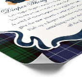 Preppy Coquette Bow Bear Plaid Diaper Thoughts Poster (Hoek)