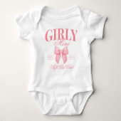 Preppy Coquette Gepersonaliseerde Girly Mama Mini  Romper (Voorkant)