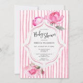 Preppy Coquette Grandmillenial Girl Baby shower Kaart (Voorkant)