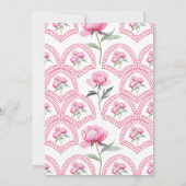 Preppy Coquette Grandmillenial Girl Baby shower Kaart (Achterkant)