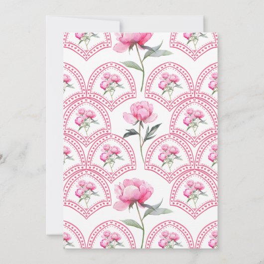 Preppy Coquette Grandmillenial Girl Baby shower Kaart (Achterkant)