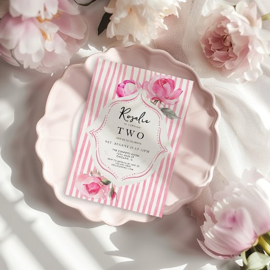 Preppy Coquette Grandmillenial Girl Verjaardag Kaart