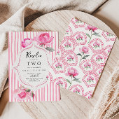 Preppy Coquette Grandmillenial Girl Verjaardag Kaart