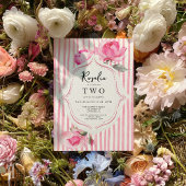 Preppy Coquette Grandmillenial Girl Verjaardag Kaart