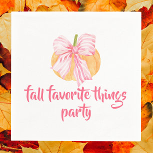 Preppy Coquette Herfst Favoriete Dingen Feest Servet