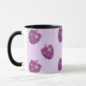 Preppy Coquette Kawaii Girly Paarse Aardbei Mok (Links)