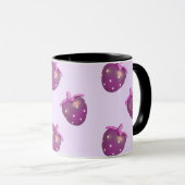 Preppy Coquette Kawaii Girly Paarse Aardbei Mok (Voorkant rechts)