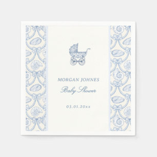 Preppy Coquette Kust Baby Shower  Servet
