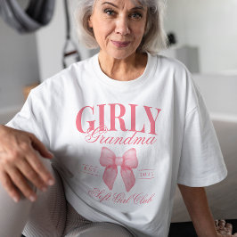 Preppy Coquette Mama Gepersonaliseerd Meisje Oma T-shirt