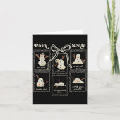 Preppy Coquette Pain Scale Stamps Snowmen Trauma E Kaart (Voorkant)