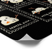 Preppy Coquette Pain Scale Stamps Snowmen Trauma E Poster (Hoek)