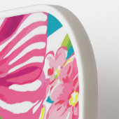 Preppy Coquette Roze Bows Monogram Pickleball Paddle (Links Detail)