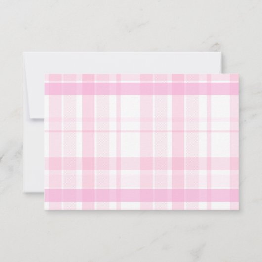 Preppy Coquette Roze strik Afstuderen Bedankkaart (Achterkant)