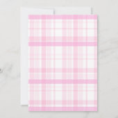 Preppy Coquette Roze strik Afstuderen Kaart (Achterkant)