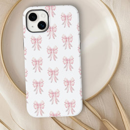 Preppy Coquette Roze strik Patroon Case-Mate iPhone 14 Plus Hoesje