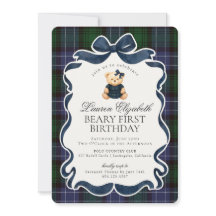 Preppy Coquette Strik Beary Eerste Verjaardag