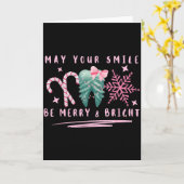 Preppy Coquette Teeth May Your Smile Be Merry And Kaart (Gele Bloem)