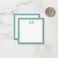 Preppy Cornflower Blue en Sage Green Monogram