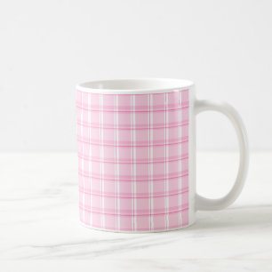 Preppy Cottagecore Roze Geruite Patroon Koffiemok