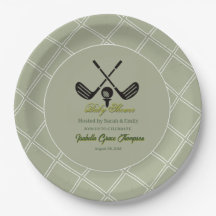 Preppy Country Club Golf Baby Shower Papieren Bord